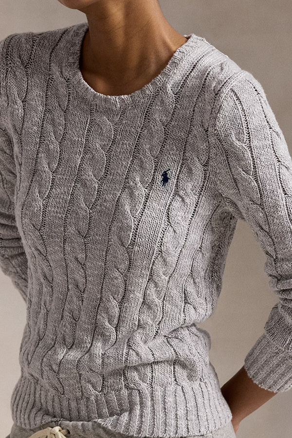 ΠΛΕΚΤΟ ΒΑΜΒΑΚΕΡΟ POLO RALPH LAUREN - 999 CREAM24/LT NCKEL